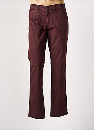 Pantalon chino stretch taille normale rouge DELAHAYE homme