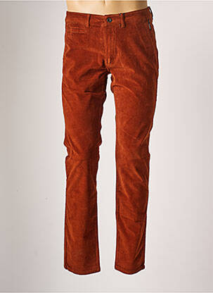 Pantalon chino stretch taille normale marron DELAHAYE homme
