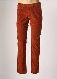 Pantalon chino stretch taille normale marron DELAHAYE homme
