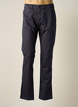 Pantalon chino tissage popeline taille normale bleu DELAHAYE homme