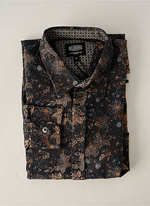 Chemise manches longues manches longues gris DELAHAYE homme