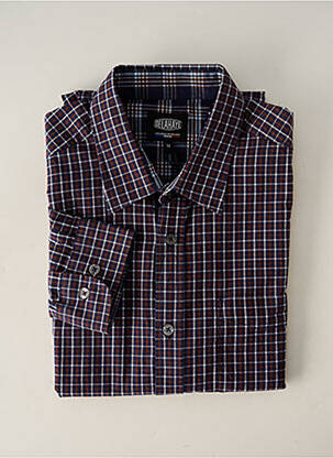 Chemise manches longues manches longues bleu DELAHAYE homme