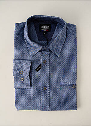 Chemise manches longues manches longues bleu DELAHAYE homme