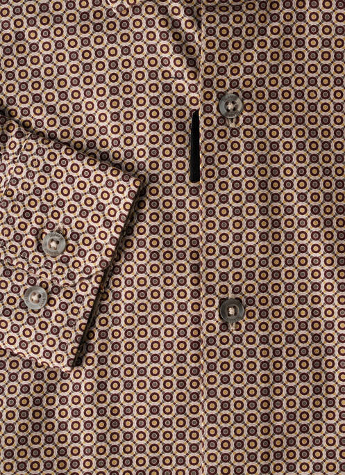 Chemise manches longues beige DELAHAYE pour homme