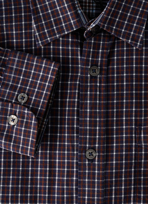 Chemise manches longues bleu DELAHAYE pour homme