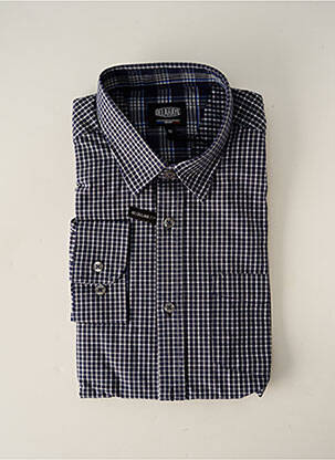 Chemise manches longues manches longues bleu DELAHAYE homme