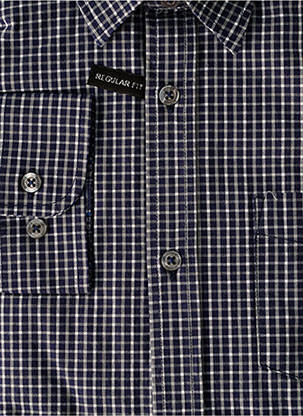 Chemise manches longues manches longues bleu DELAHAYE homme