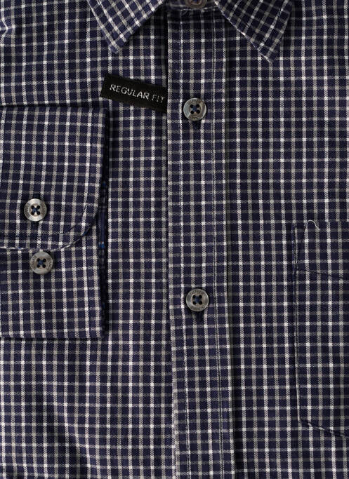 Chemise manches longues bleu DELAHAYE pour homme