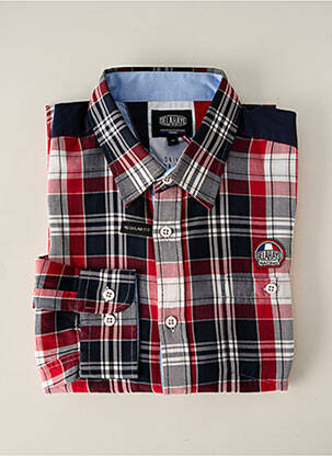 Chemise manches longues manches longues rouge DELAHAYE homme