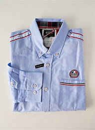 Chemise manches longues poches poitrine bleu DELAHAYE homme