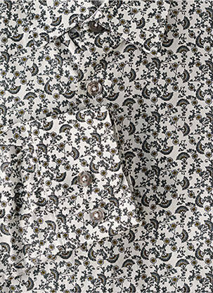 Chemise manches longues imprimé fleurs blanc DELAHAYE homme