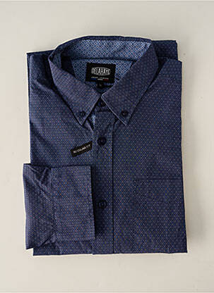 Chemise manches longues poches poitrine bleu DELAHAYE homme