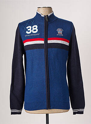 Gilet manches longues manches longues bleu DELAHAYE homme