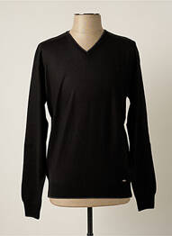 Pull col v manches longues noir DELAHAYE homme