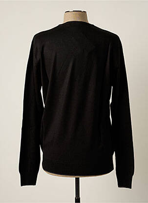 Pull col v manches longues noir DELAHAYE homme