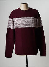 Pull stretch manches longues rouge DELAHAYE homme