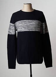 Pull stretch manches longues bleu DELAHAYE homme