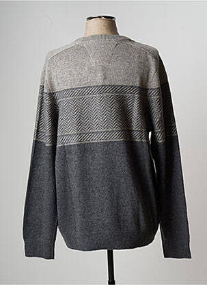 Pull stretch manches longues gris DELAHAYE homme
