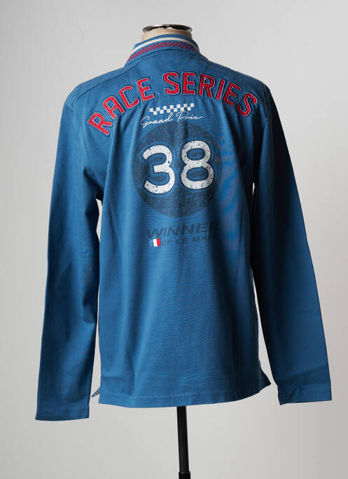 Polo bleu DELAHAYE pour homme