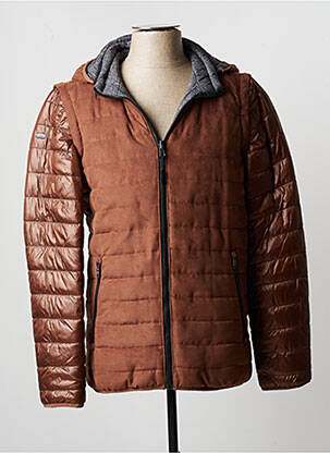 Doudoune poches a capuche marron DELAHAYE homme