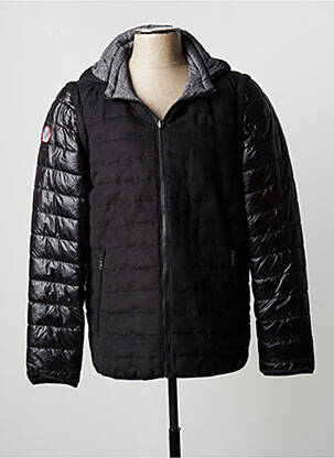 Doudoune poches a capuche noir DELAHAYE homme