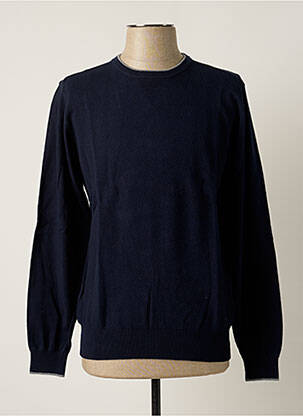 Pull stretch manches longues bleu DELAHAYE homme