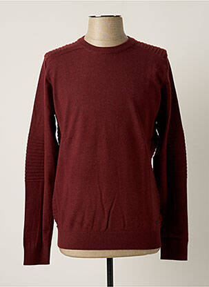 Pull rouge DELAHAYE pour homme