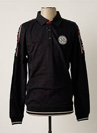 Polo manches longues manches longues noir DELAHAYE homme