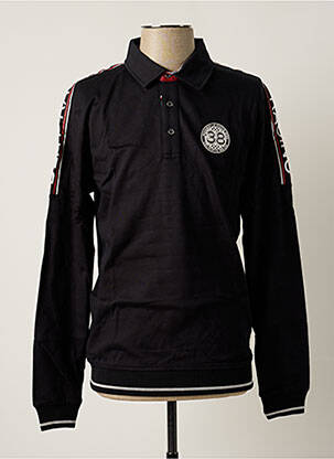 Polo manches longues manches longues noir DELAHAYE homme
