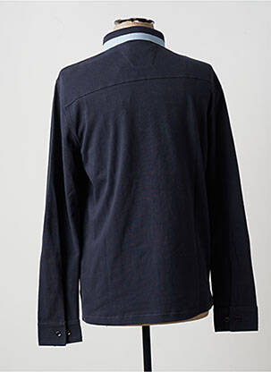 Polo manches longues manches longues bleu DELAHAYE homme