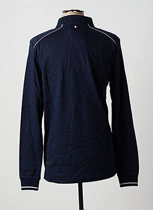 Polo manches longues manches longues bleu DELAHAYE homme