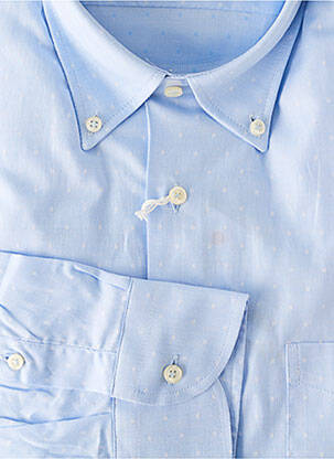 Chemise manches longues poches poitrine bleu BLUSALINA homme