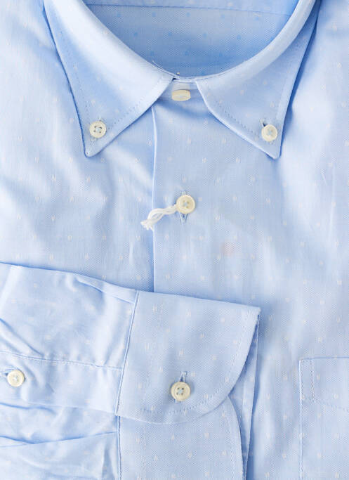 Chemise manches longues bleu BLUSALINA pour homme