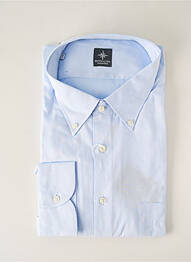 Chemise manches longues poches poitrine bleu BLUSALINA homme