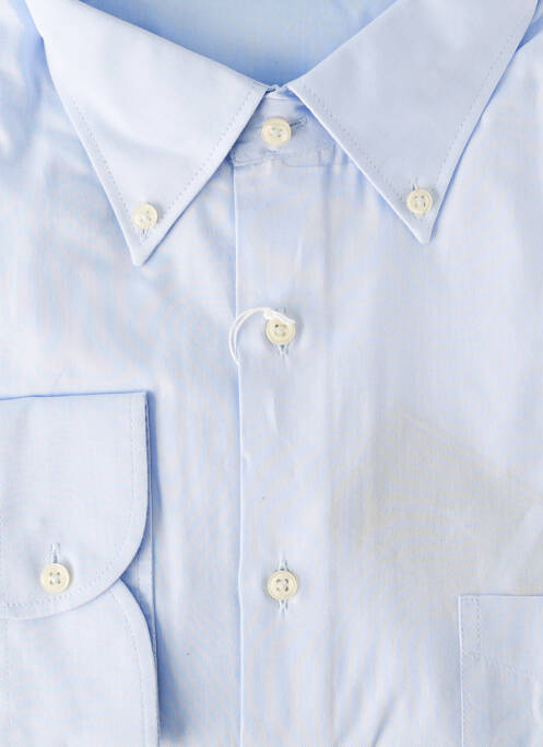 Chemise manches longues bleu BLUSALINA pour homme