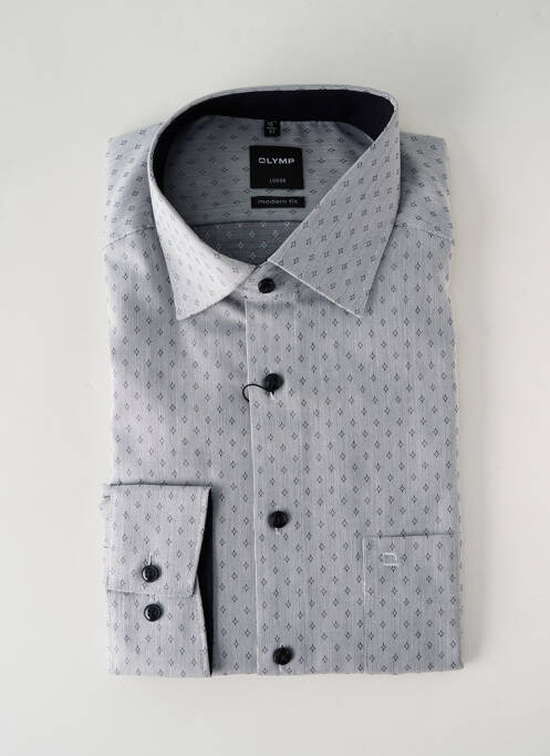 Chemise manches longues gris OLYMP pour homme