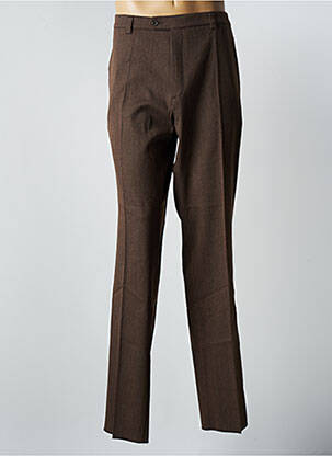 Pantalon droit tissage chiné taille normale marron NINO LORETTI homme
