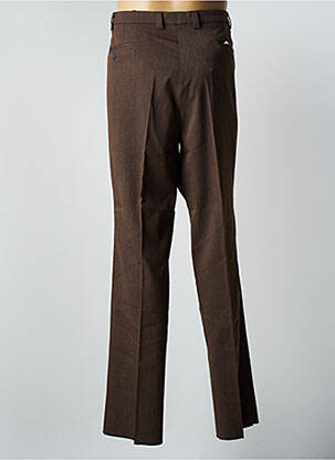 Pantalon droit tissage chiné taille normale marron NINO LORETTI homme