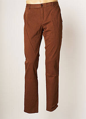 Pantalon chino stretch taille normale marron ALBERTO homme