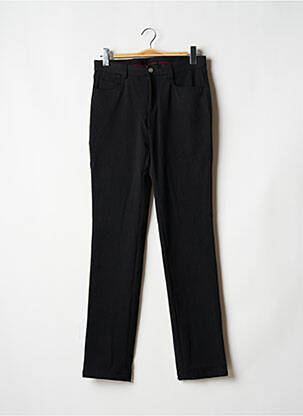 Pantalon droit tissage chiné taille normale noir KAMAO homme
