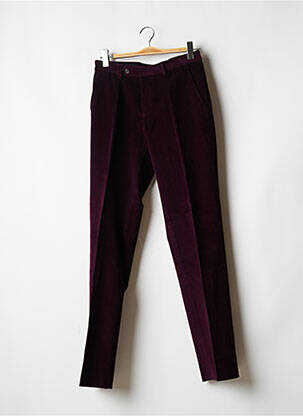 Pantalon droit violet COSSERAT pour homme