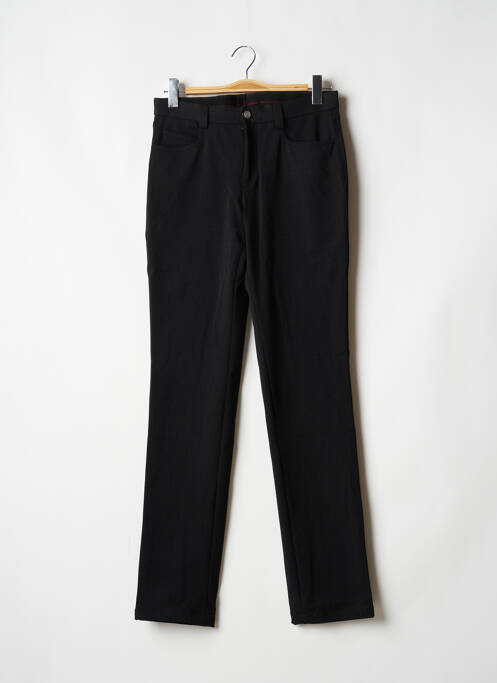 Pantalon droit tissage chiné taille normale noir KAMAO homme