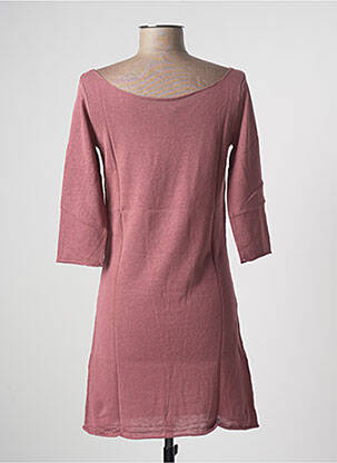 Robe courte manches 3/4 manches 3/4 rose TEENFLO femme