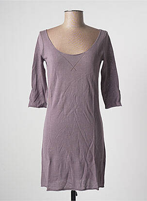 Robe courte manches 3/4 manches 3/4 violet TEENFLO femme