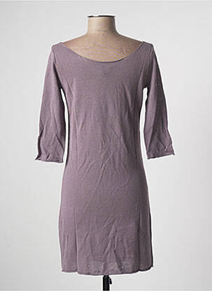 Robe courte manches 3/4 manches 3/4 violet TEENFLO femme