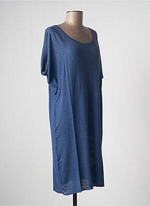 Robe mi-longue bleu STEFAN GREEN pour femme