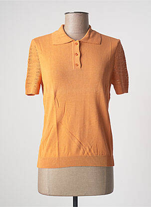 Polo stretch manches courtes orange STEFAN GREEN femme