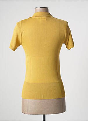 Polo stretch manches courtes jaune STEFAN GREEN femme