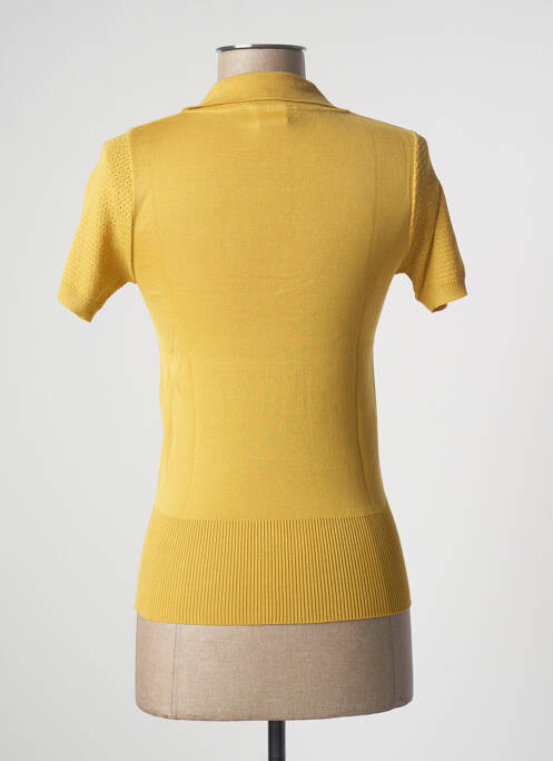 Polo stretch manches courtes jaune STEFAN GREEN femme
