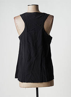 Top coupe cintrée sans manche noir TEENFLO femme